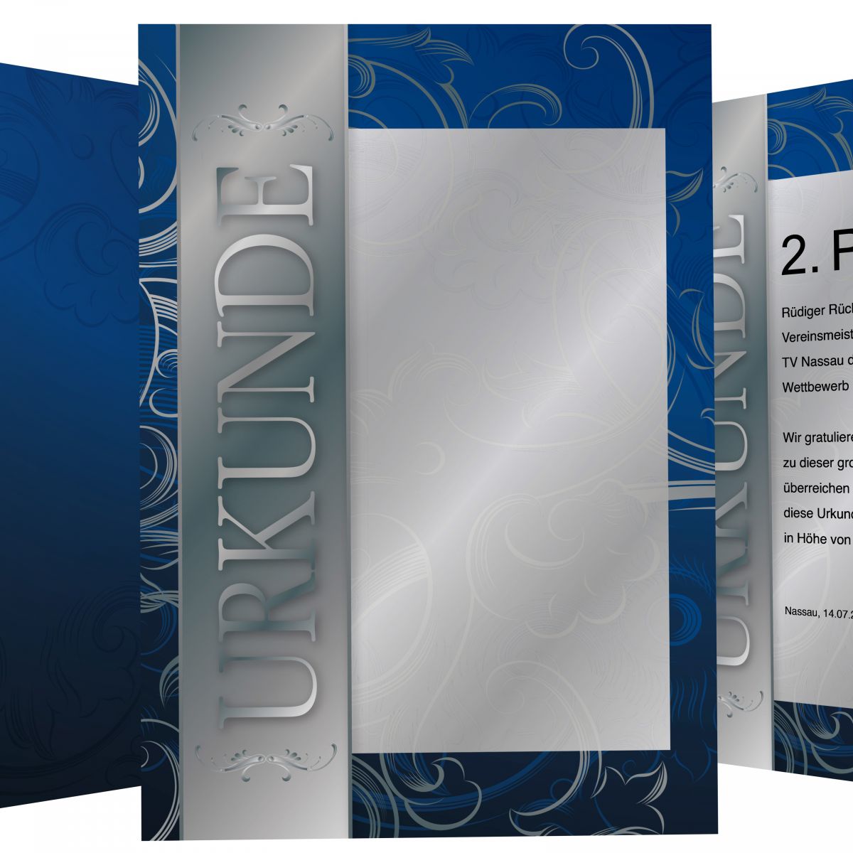 Urkundenpapier Silber