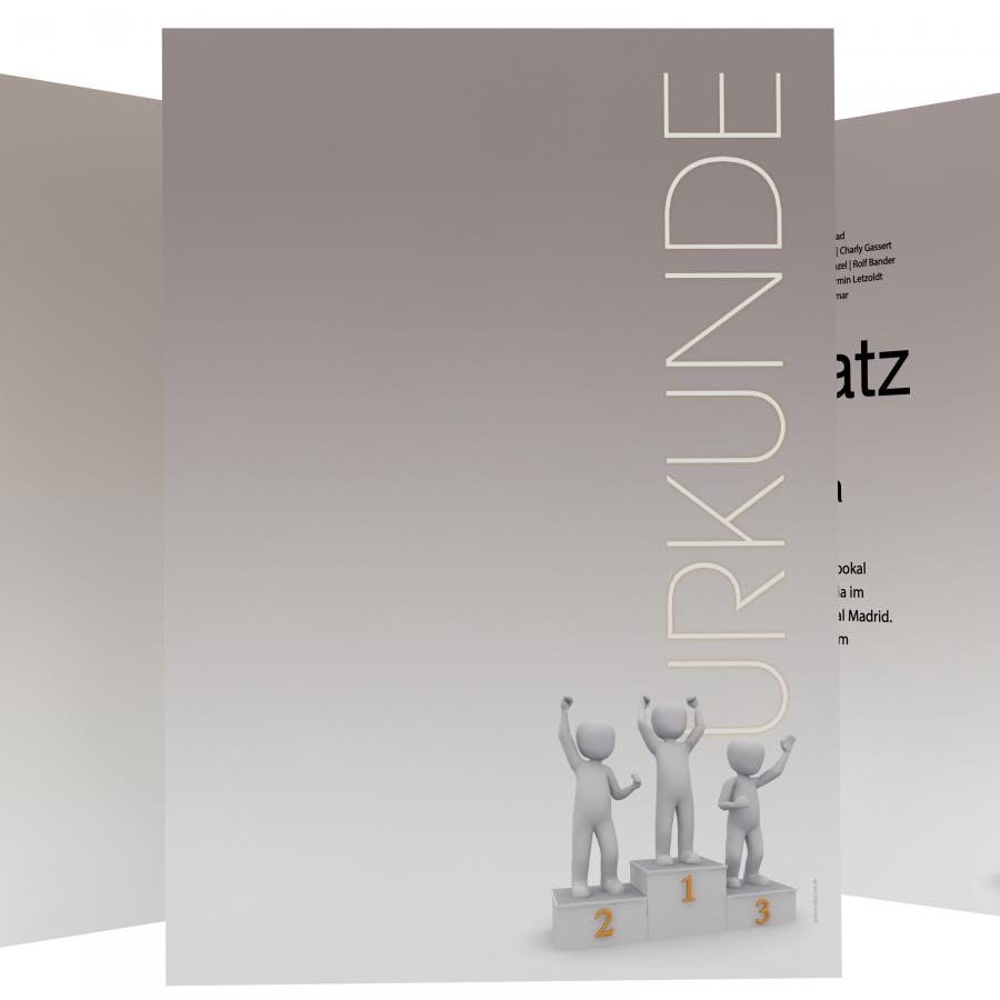 Certificate paper A4 190 gsm double-sided printed – Award Ceremony design
