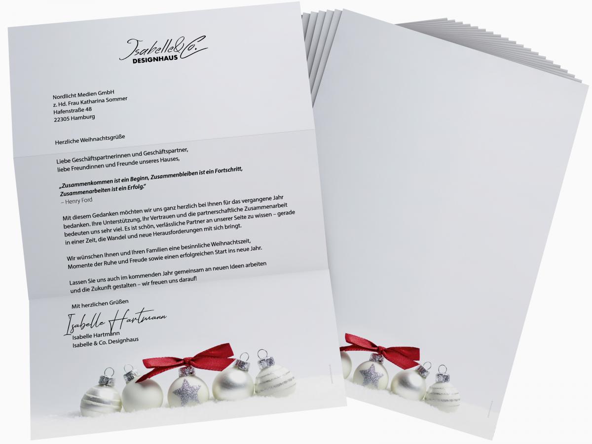 Christmas Stationery Pure Silver