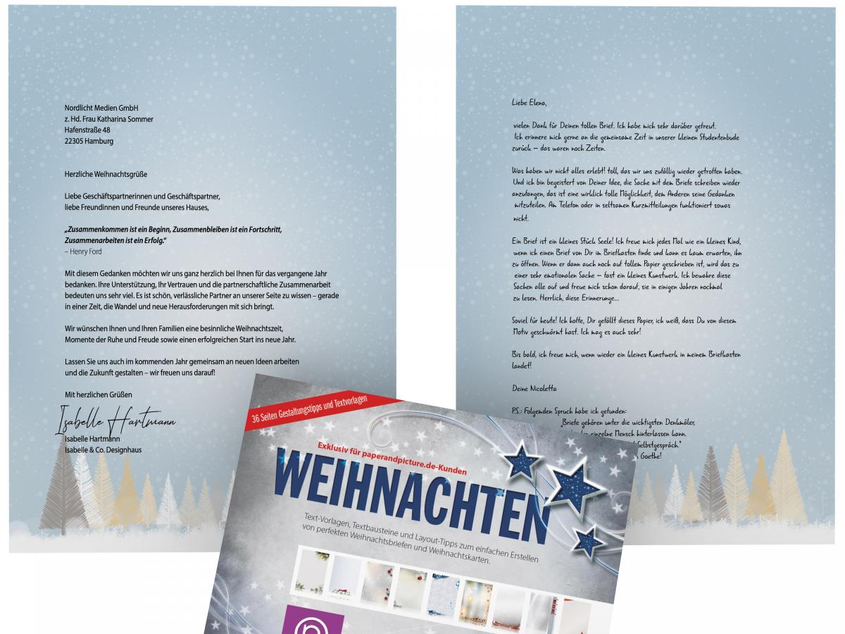Weihnachtsbriefpapier Winterlicher Märchenwald Briefpapier mit Motiv