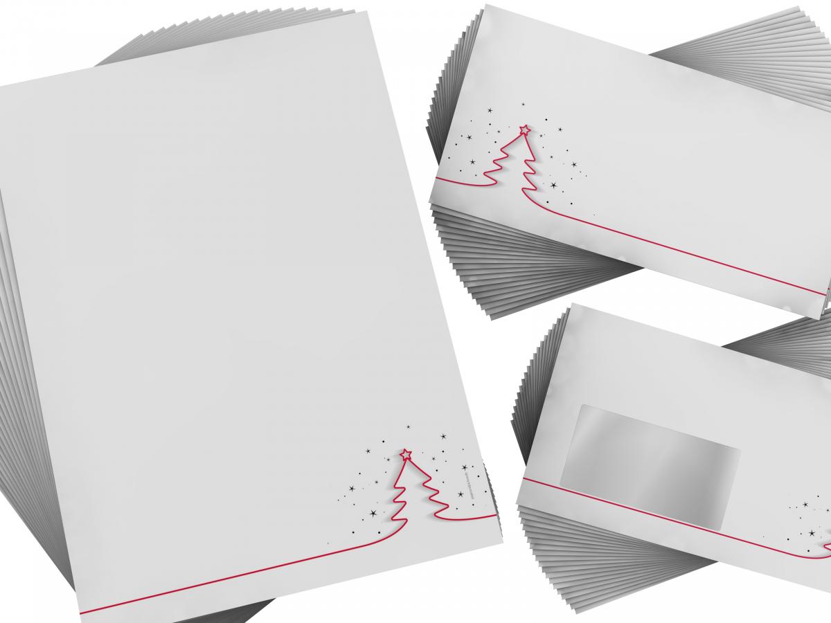 Christmas Stationery Little Red Christmastree