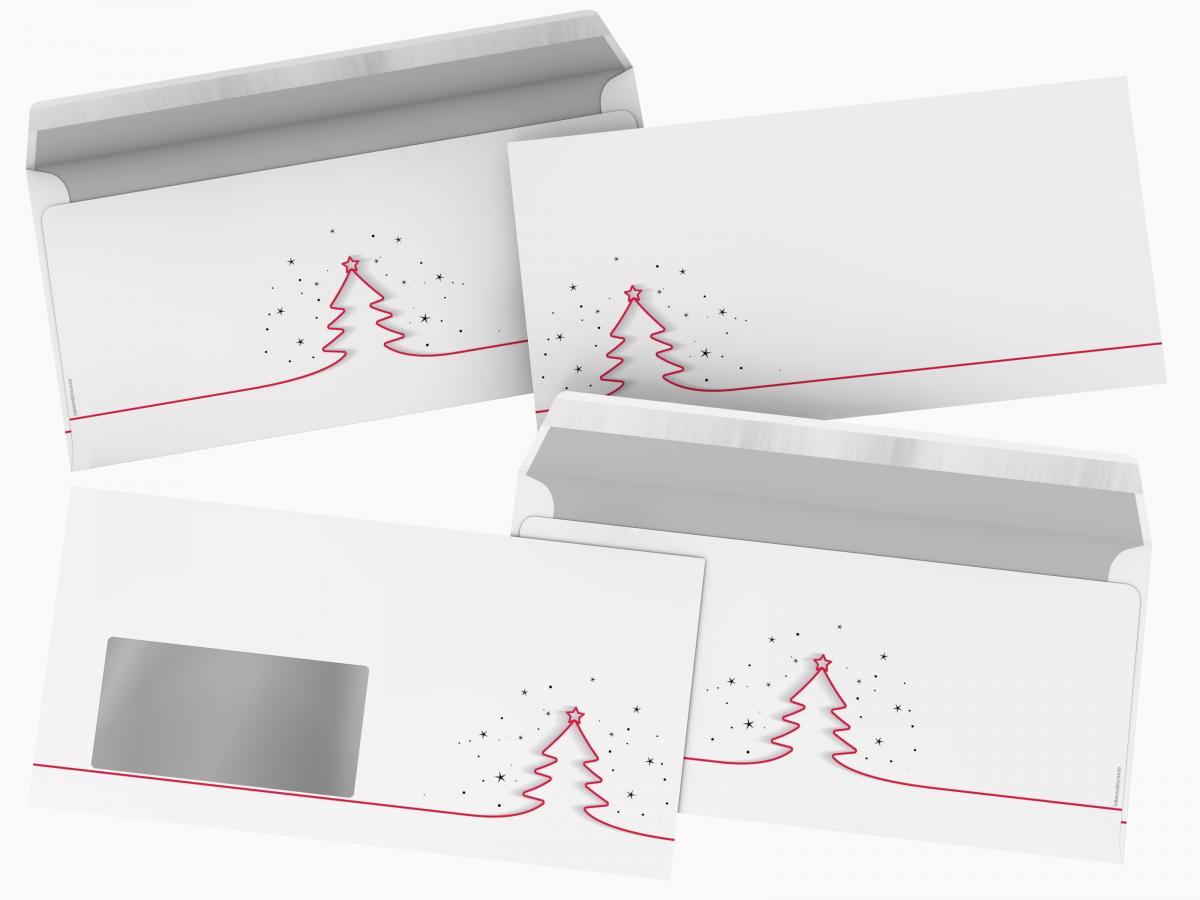 Christmas Stationery Red Christmas Tree