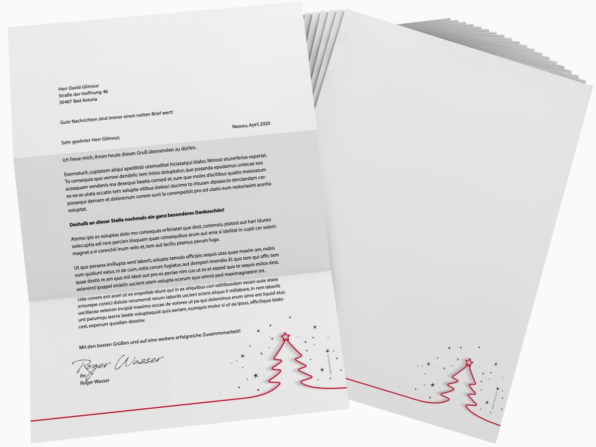 Christmas Stationery Little Red Christmastree