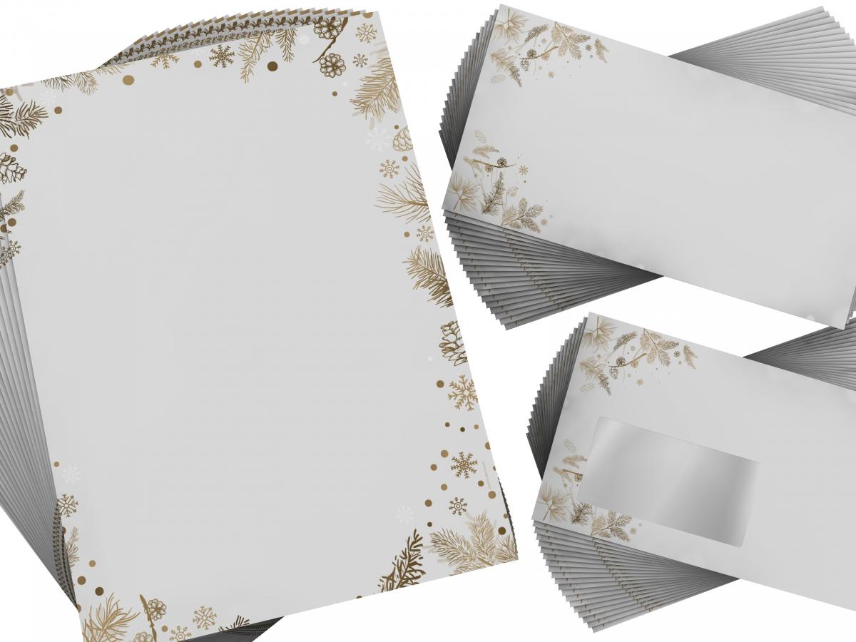 Weihnachtsbriefpapier mit Motiv Adventskerzen Briefpapier mit Motiv