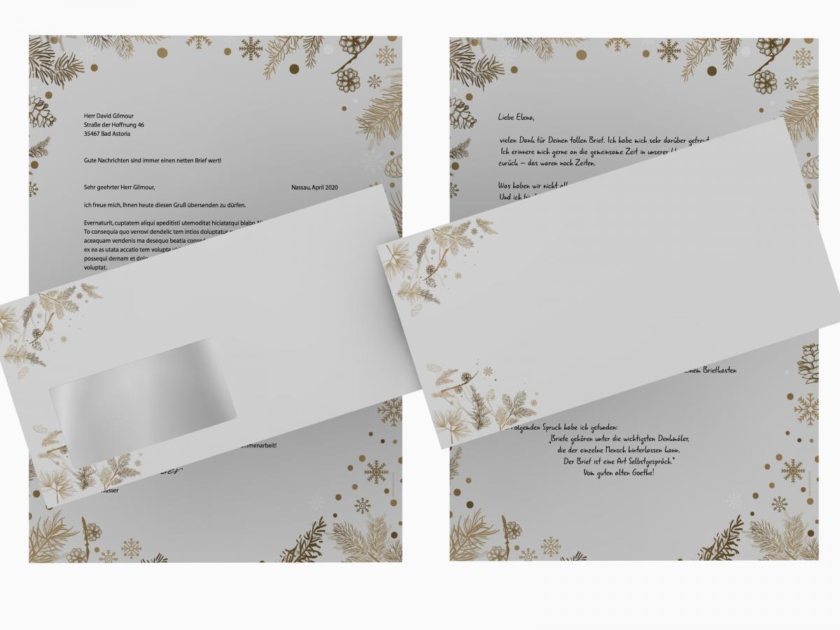 Weihnachtsbriefpapier mit Motiv Adventskerzen Briefpapier mit Motiv