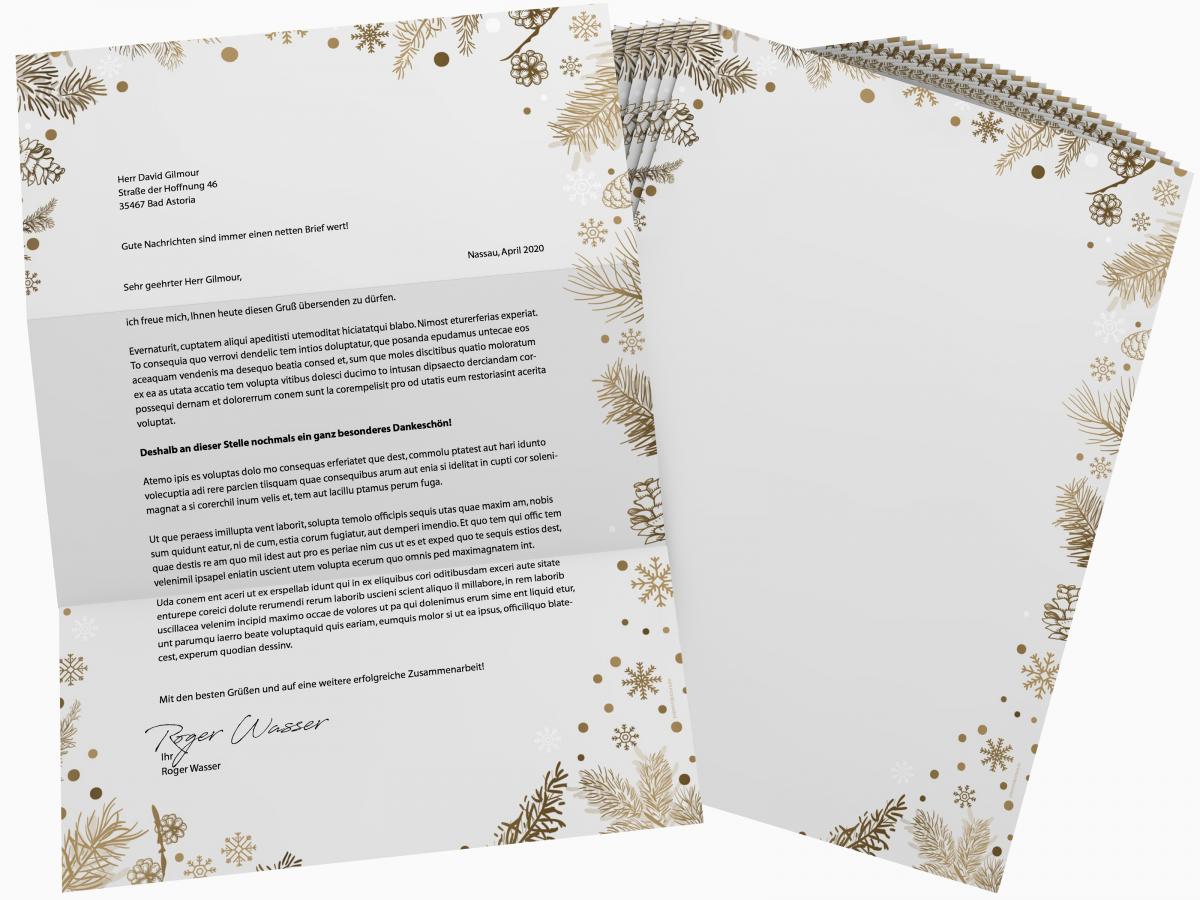 Weihnachtsbriefpapier mit Motiv Adventskerzen Briefpapier mit Motiv