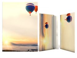 Stationery Balloon Travelling at Sunset Writing paper