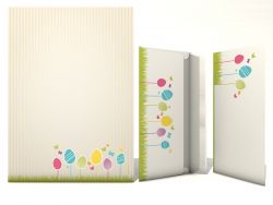 Motivpapier Bunte Osterwiese Briefpapier mit Motiv