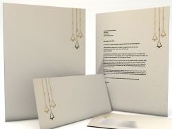 Weihnachtspapier Champagne Briefpapier mit Motiv