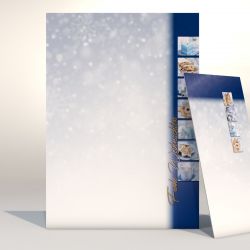 Festliches Weihnachtsbriefpapier mit Motiv Weihnachtstisch in DIN A4