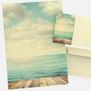 Briefpapier Ocean View DIN A4 maritimes Motivpapier mit Meerblick