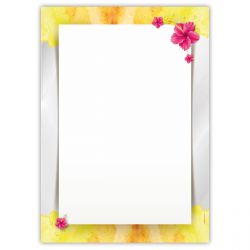 Tropical Flowers A4 decorative writing paper