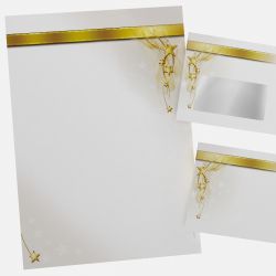 Festliches Weihnachtsbriefpapier mit Motiv Sternen-Band in DIN A4