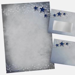 Festliches Weihnachtsbriefpapier mit Motiv Simply Stars in DIN A4