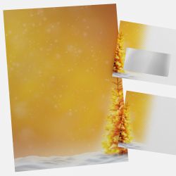 Festliches Weihnachtsbriefpapier mit Motiv Serie „Strahlender Tannenbaum in DIN A4