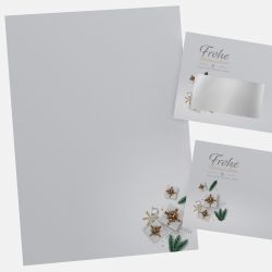 Festive Christmas stationery with Golden Gifts motif DIN A4