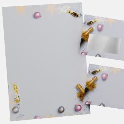 Festliches Weihnachtsbriefpapier mit Motiv Briefpapier Silvesterparty +++neu in DIN A4