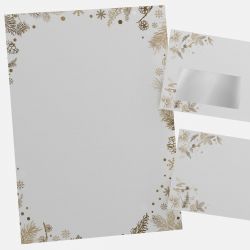 Festliches Weihnachtsbriefpapier mit Motiv Tannenzapfen in DIN A4