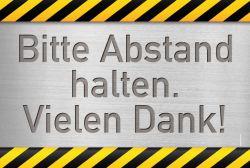 Hinweisschild Maskenpflicht