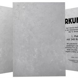 Urkundenpapier DIN A4 190 g/m² beidseitig bedruckt – Motiv Structure Grau