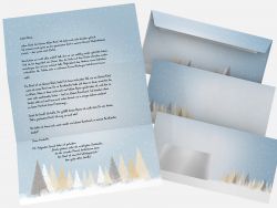 Weihnachtsbriefpapier Winterlicher Märchenwald Briefpapier mit Motiv